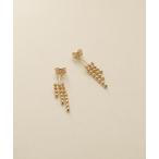 ピアス K10ティアボールチェーンピアス レディース