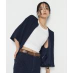 ブルゾン アウター バックサテンジョーゼット ハーフスリーブブルゾン レディース