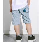 パンツ 6分丈ロゴパッチワークリネン調ストレッチパンツ(110~160cm) キッズ 子供服 男の子