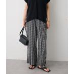 パンツ レーヨン総柄ワイドパンツ レディース