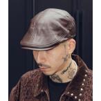 帽子 ベレー帽 Faux leather hunting メンズ レディース