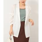 ジャケット テーラードジャケット ウォッシャブルリネン風シアージャケット レディース