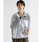 シャツ Vintage Design Cutoff Stripe Shirts - ヴィンテージデザインカットオフストライプシャツ メンズ レディース