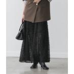 スカート フェザーチュールフレアスカート