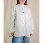 ブラウス シャツ 「prit」 ムラチノ スタンドカラーシャツ レディース