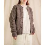 カーディガン 「prit」 ファインメリノウールナイロン3Gワッフル編み 2wayカーディガン レディース