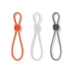 ショッピング無印 文房具 ロック付き結束ゴムバンド　３色セット　オレンジ・ライトグレー・ダークグレー