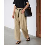 スラックス パンツ コットンナイロンクロップドパンツ レディース