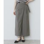 パンツ ラップストレートパンツ「接触冷感/抗ピル/洗濯機洗い可/イージーアイロン」 レディース