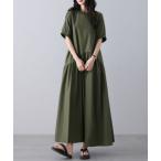 ワンピース Aラインシンプルロングワンピース