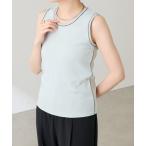 タンクトップ ノースリーブ C'note/シアーパイピングタンク レディース