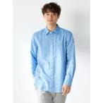 ショッピング麻 シャツ 麻混ハケ目シャツ メンズ