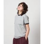 tシャツ 「6(ROKU)」THINK DIFFERENTRY リンガーTシャツ レディース