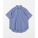 シャツ 「別注」「allery」 ストライプ ショートスリーブ シャツ メンズ