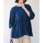 ブラウス シャツ 「洗える」ウエスト ギャザー ブラウス（S〜M） レディース