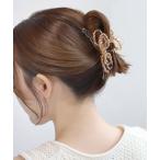 ヘアクリップ ビーズリボンクリアバンス