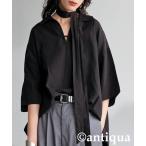 ブラウス シャツ スカーフ付きスキッパーシャツ レディース