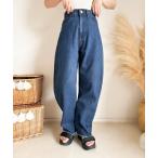 ジーンズ デニム デニムパンツ カーブデニムラインストーンパンツ レディース