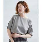 tシャツ 「UVカット/ひんやり/二の腕カバー」タックドルマンプルオーバー レディース