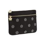 ポーチ マリークワント mary quant ビジューデイジーホットフィックス 2ファスナーポーチ レディース