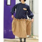 ショッピングローン ワンピース ローンワッシャーボリュームジャージーワンピース