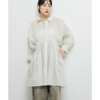 ワンピース ウエストタックシアーストライプミニワンピース