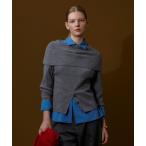 ニット セーター ビッグカラー2WAYネックプルオーバー レディース