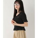 tシャツ モチーフシャーリングカットTEE　574588 レディース