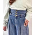 ジーンズ デニム デニムパンツ 「スタイルアップが叶う！」ハイウエストバギーデニムパンツ レディース