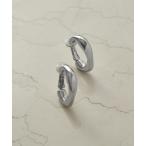 イヤリング ニュアンス ライン ミドル フープ イヤリング レディース