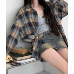 「LADY LIKE」 長袖ネルシャツ M ベージュ レディース
