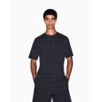 tシャツ 「A|X アルマーニ エクスチェンジ」オールオーバーロゴ 半袖クルーネックTシャツ/REGULAR+ メンズ