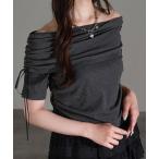 tシャツ シャーリングオフショルトップス「ZOZOTOWN限定アイテム」 レディース