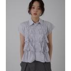 ブラウス シャツ gather design blouse / ギャザーデザインブラウス レディース