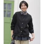 カーディガン ジャージー Vネック カーディガン レディース