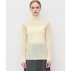 ニット セーター シアーニット コンビトップス レディース