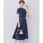 「組曲」 半袖ワンピース 5 ネイビー レディース