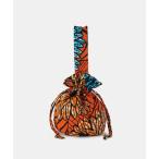 ショルダーバッグ バッグ AFRICAN SQUARE/アフリカンスクエア パーニュ 巾着バッグ マチあり レディース