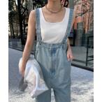 「DouDou」 デニムパンツ FREE スカイブルー レディース