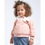 ショッピングうさぎ トレーナー  うさぎ襟 前ボタンラメトレーナー キッズ 子供服 女の子
