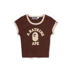 tシャツ COLLEGE CROPPED TRIM TEE レディース