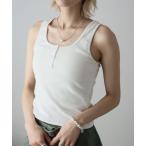 ショッピングタンクトップ レディース タンクトップ ノースリーブ ヘンリーネックタンクトップ レディース