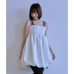 ワンピース balloon jacquard camisole mini one-piece