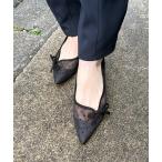 パンプス ドットチュールパンプス
