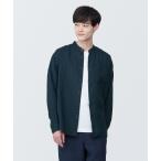 「無印良品」 長袖シャツ M ネイビー メンズ