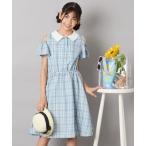 ワンピース 「120-160」衿付きオフショルワンピース キッズ 子供服 女の子