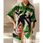 ブラウス シャツ ボタニカルコットンシャツジャケット レディース