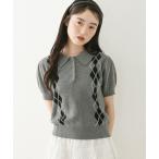 ニット セーター アーガイルニット(半袖) 577054 レディース