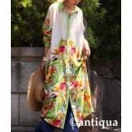 シャツワンピース ボタニカルシャツワンピース