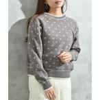 ニット セーター ドットジャガード